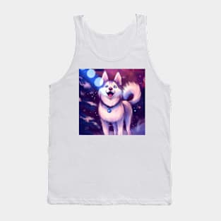 Cute Siberian Husky Drawing Tank Top